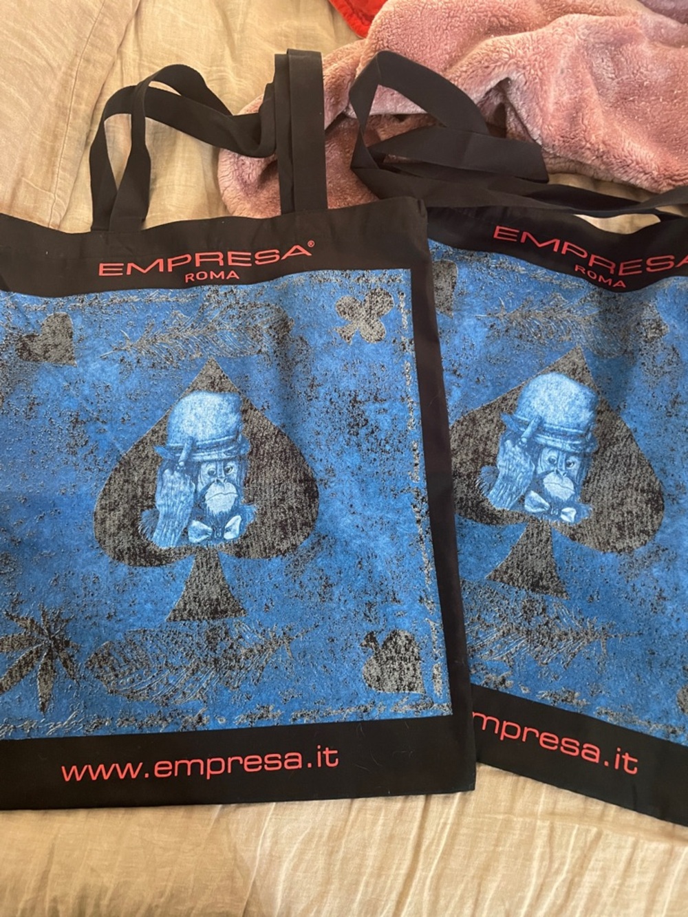 Empresa Blue Graphic Tote Bag -
